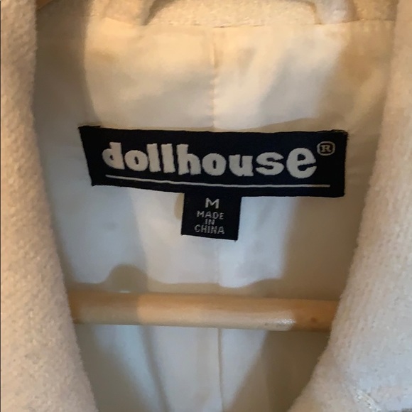 Cream Juniors Pea Coat - Picture 2 of 3